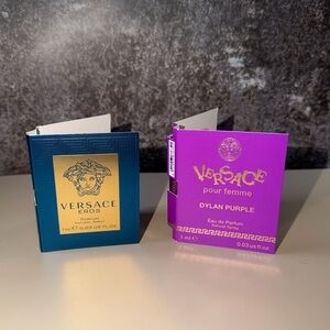 Versace Eros Blue and Dylan Purple Perfume Samples
